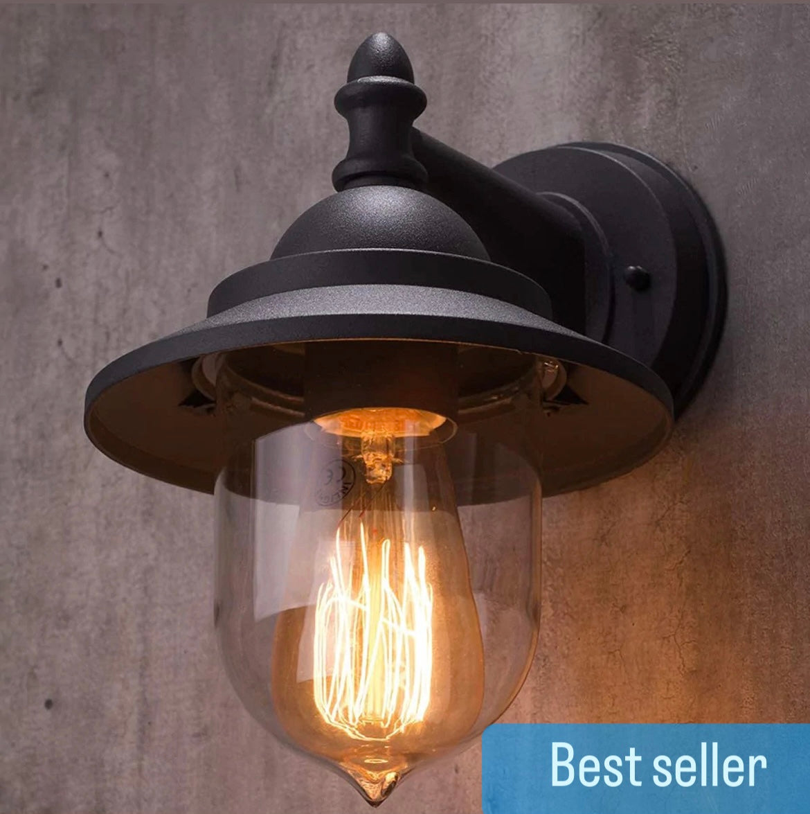 Matt Black Fisherman Lantern Wall Light - RYDER