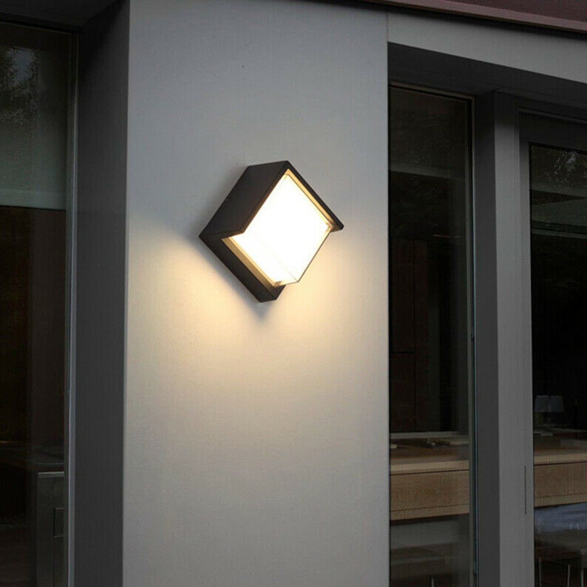 SOPHIA - Square Black & White LED Wall Or Ceiling Light