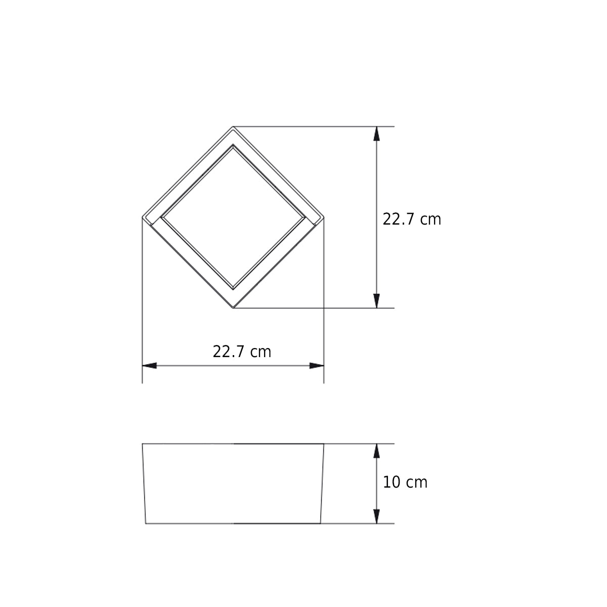 SOPHIA - Square Black & White LED Wall Or Ceiling Light