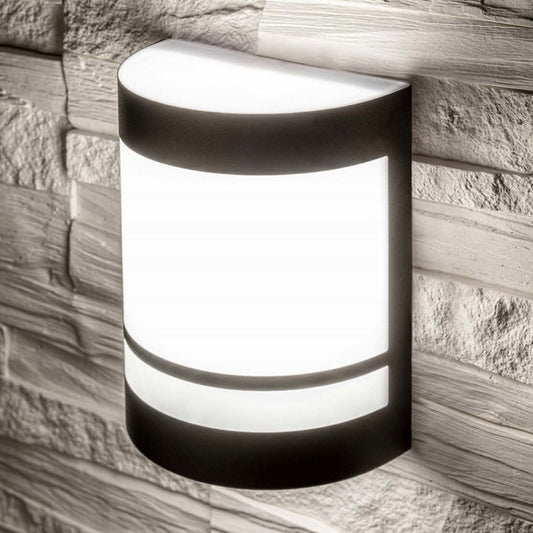 KALA - CGC Black Stainless Steel Curved Outdoor Wall Light