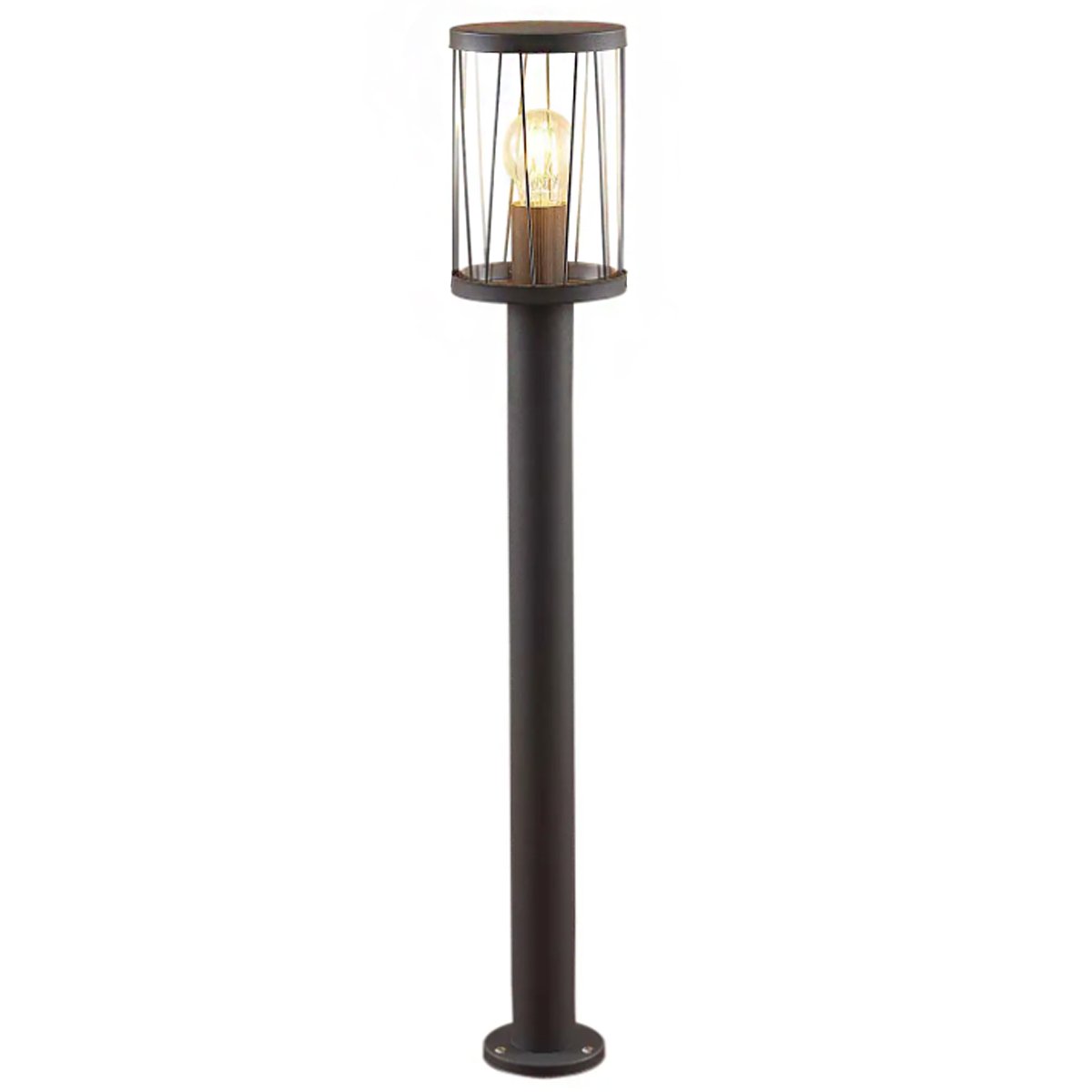 CORA - CGC Dark Grey Diagonal Pattern Tall Post Light