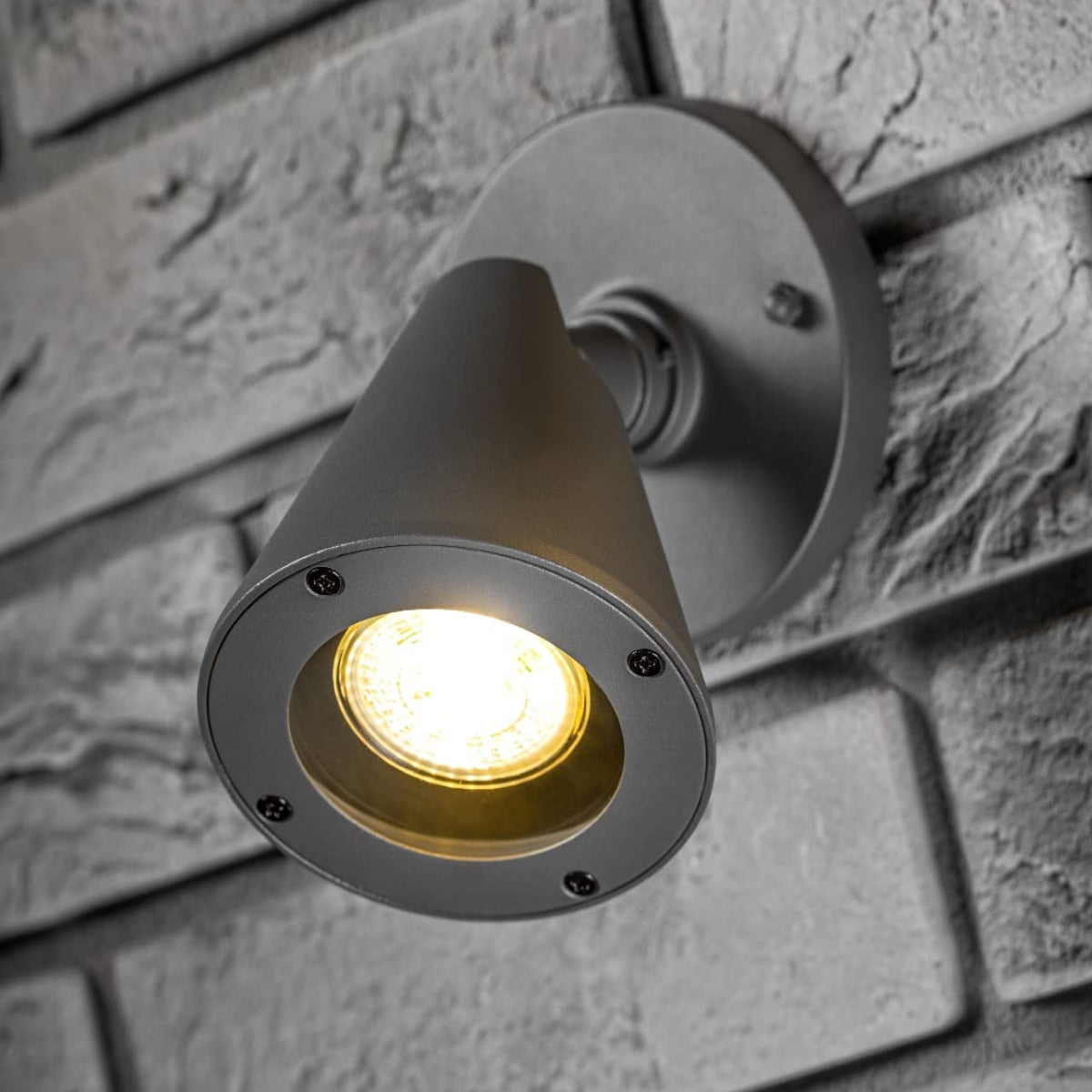 MOLLY - CGC Dark Grey Cone Outdoor Wall Light