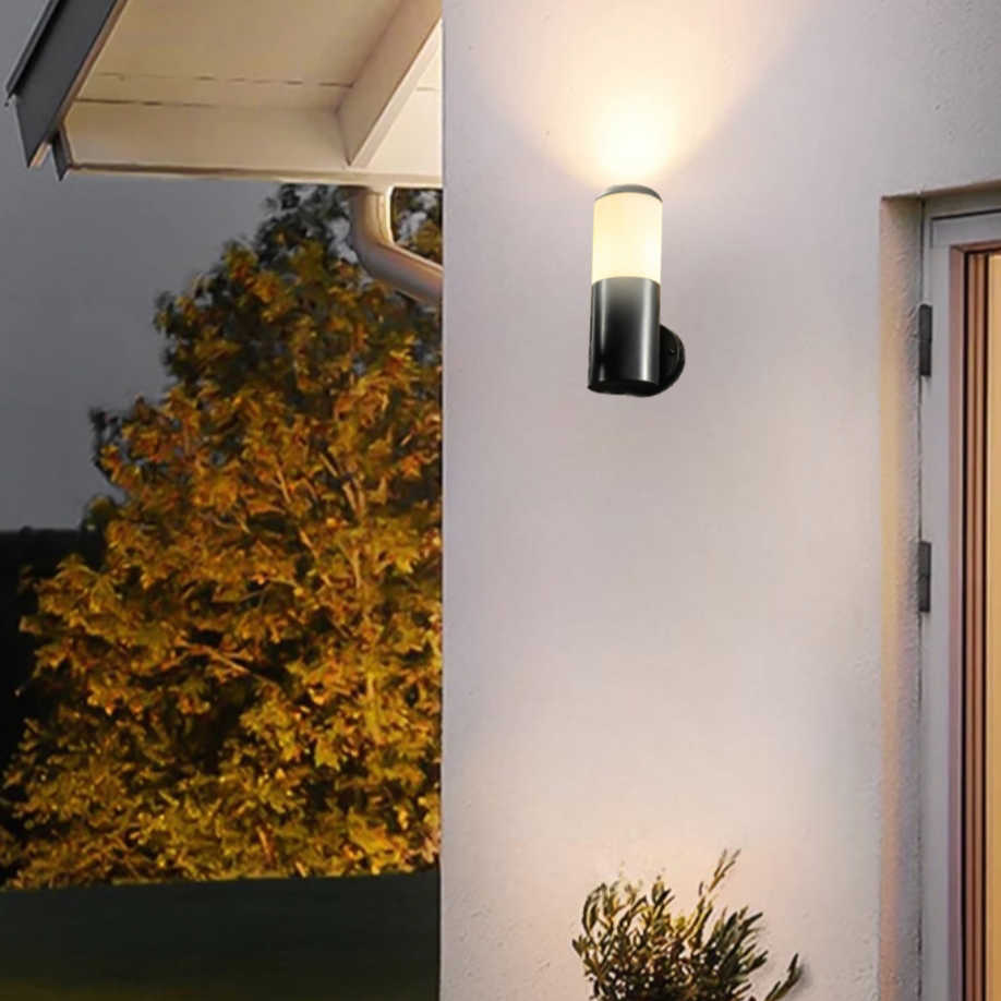 HUMERA - CGC Round Cylinder Black Outdoor Wall Light