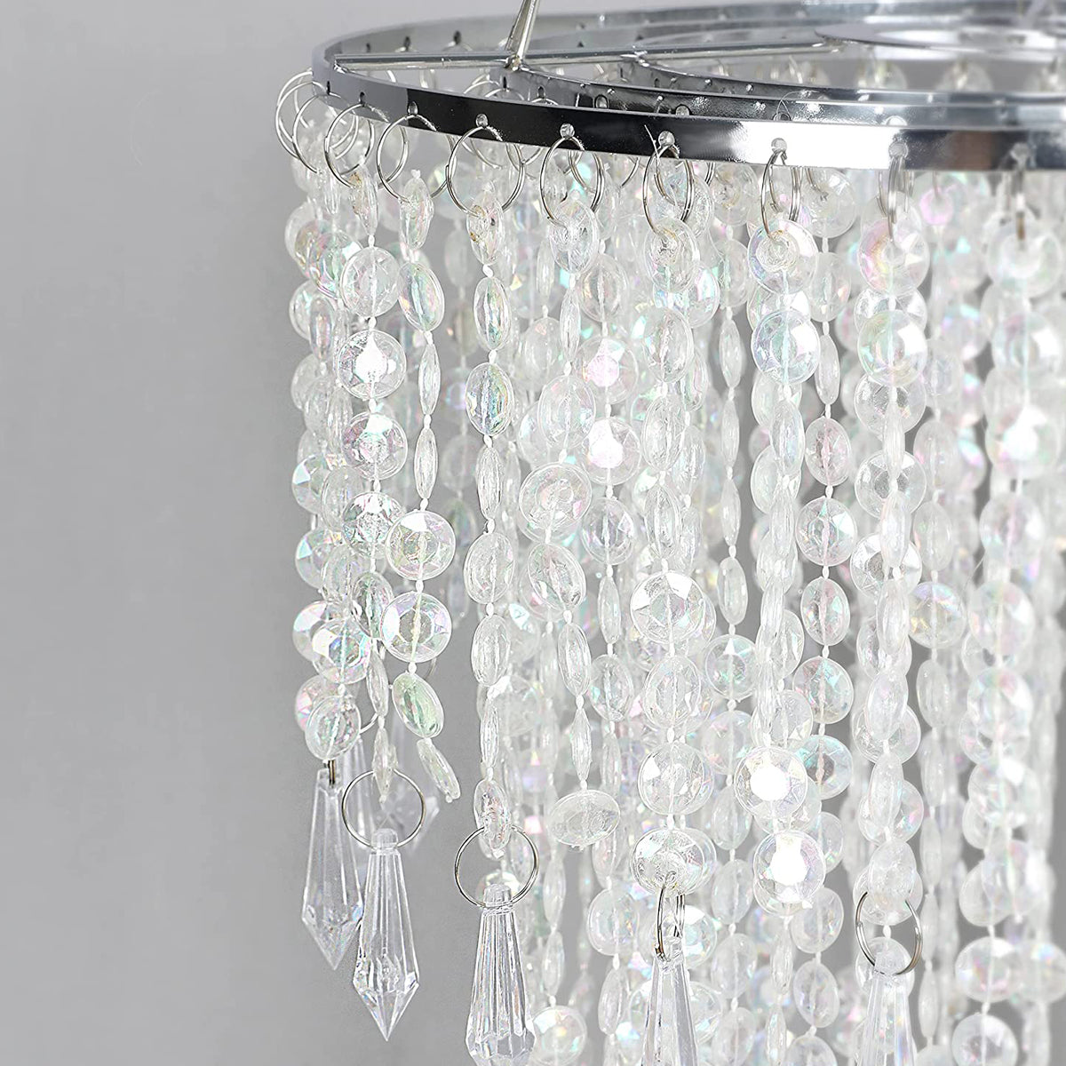 LIZA - CGC Three Tier Large Chandelier Crystal & Chrome Ceiling Light Shade