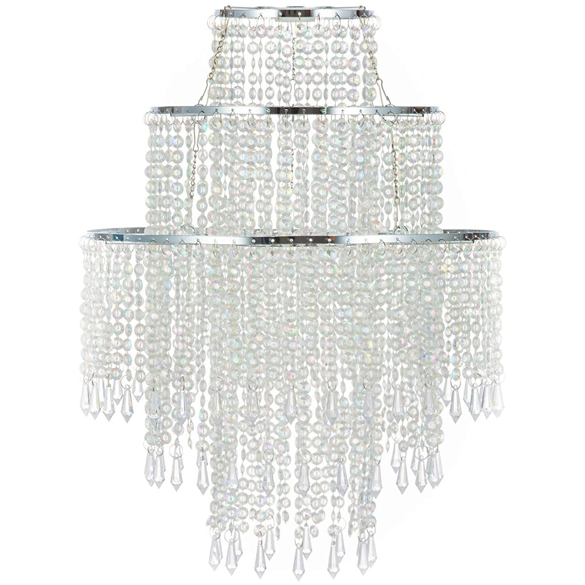 LIZA - CGC Three Tier Extra Large Chandelier Crystal & Chrome Ceiling Light Shade