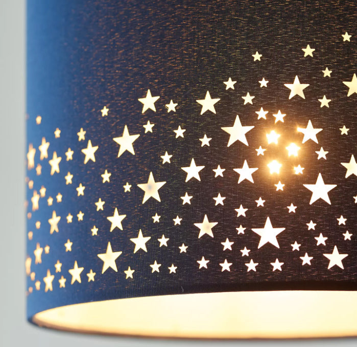 STARDUST - CGC Navy Blue Star Easy Fit Lamp Shade