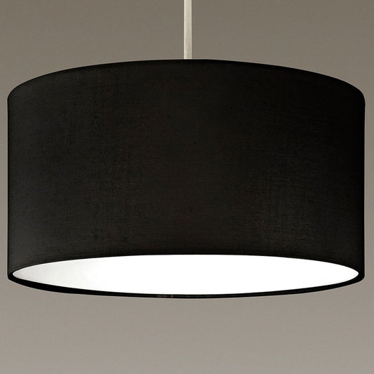 The Lucia is a modern cylinder drum shaped lamp shade in a luxury cotton finish and opal diffuser. This fantastic shade can double up as either a ceiling pendant light shade or table lampshade. Easily fits to your standard ceiling light socket - no wiring required.