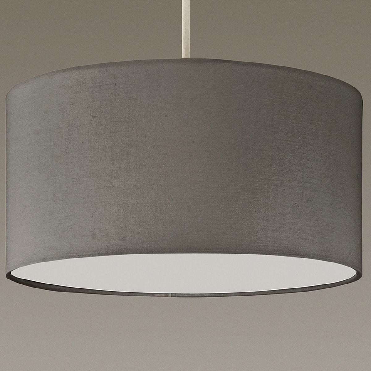 LUCIA - CGC Grey Fabric Ceiling Lamp Shade With Frosted Diffuser