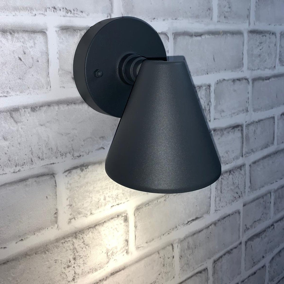 MOLLY - CGC Dark Grey Cone Outdoor Wall Light