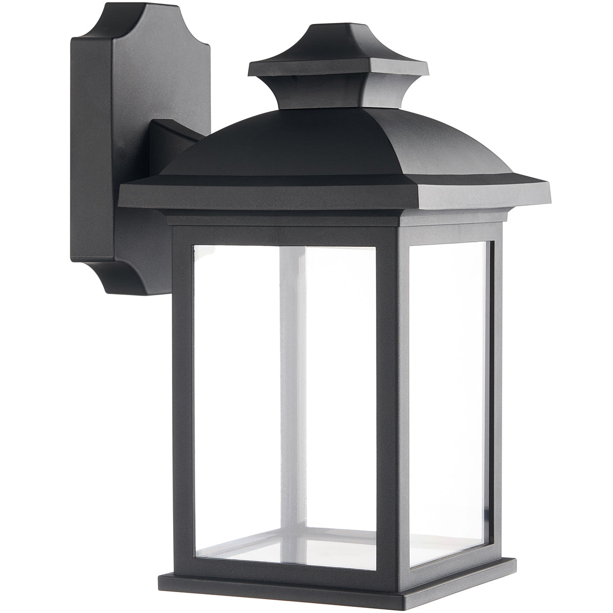 Lillian - CGC Black Rectangle Mounted Outdoor Wall Lantern Light