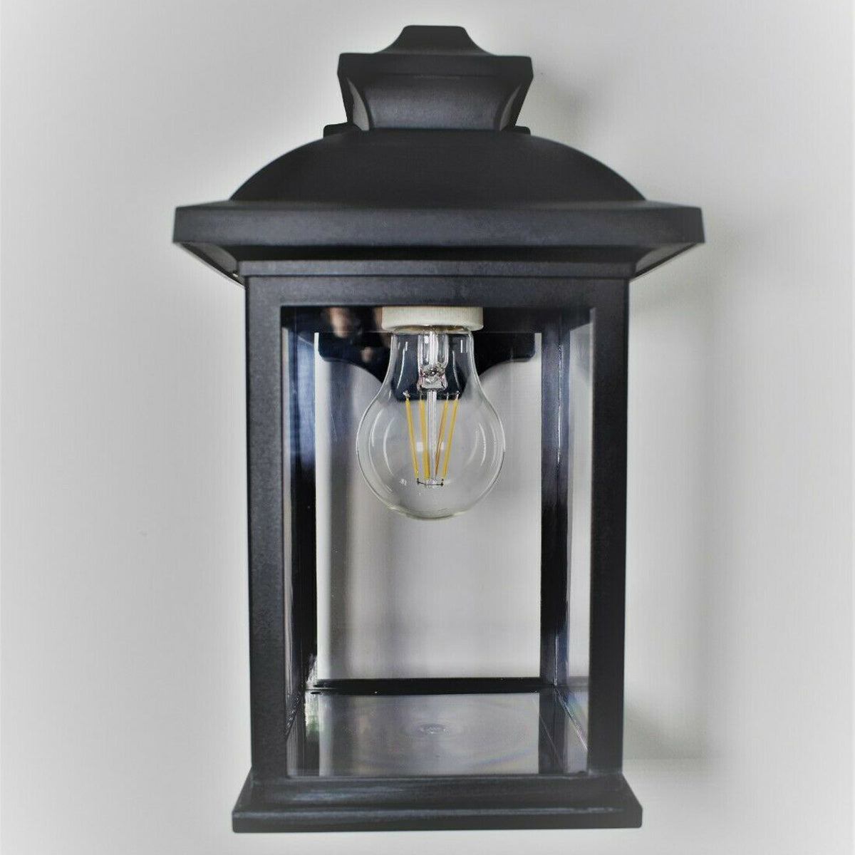 Lillian - CGC Black Rectangle Mounted Outdoor Wall Lantern Light