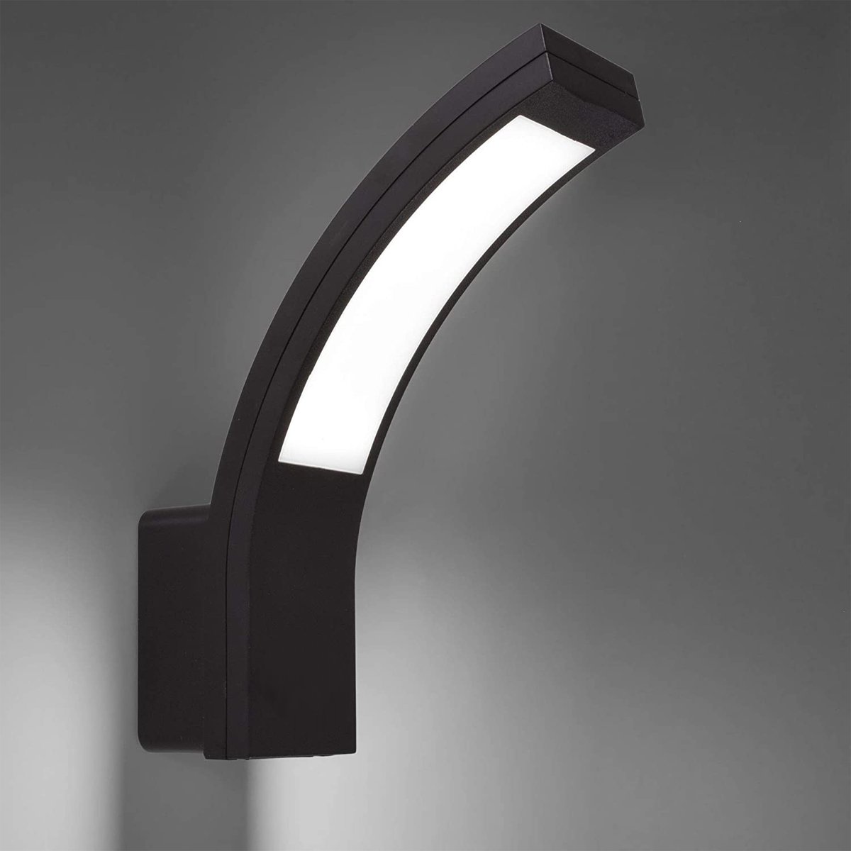 PARIS - CGC Grey LED Curved Outdoor Wall Light