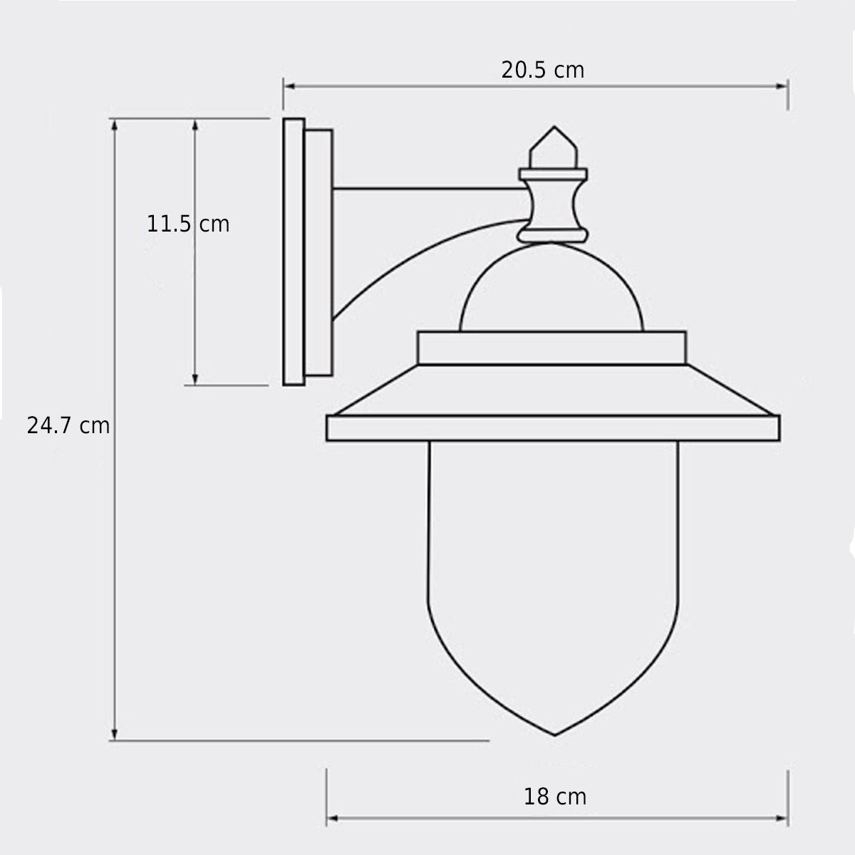 Matt Black Fisherman Lantern Wall Light - RYDER