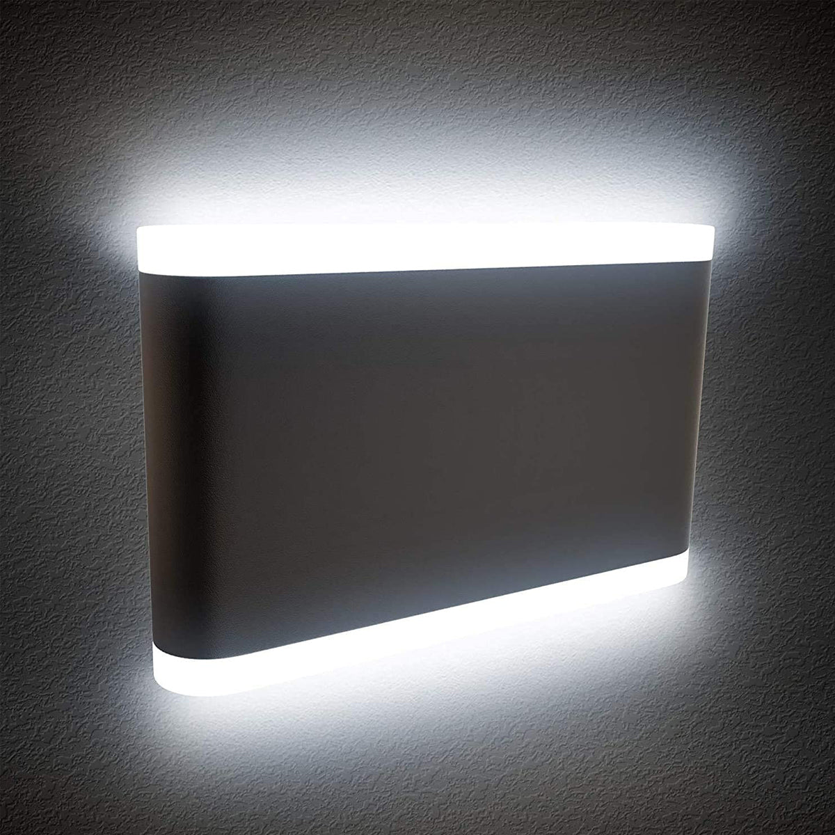 Our Emilia black aluminium outdoor wall mounted rectangle outdoor light with built in LED's would look perfect in a modern or more traditional home design. Outside wall lights can provide atmospheric light in your garden, at the front door or on the terrace as well as a great security solution. It is designed for durability and longevity with its robust material producing a fully weatherproof and water resistant light fitting.