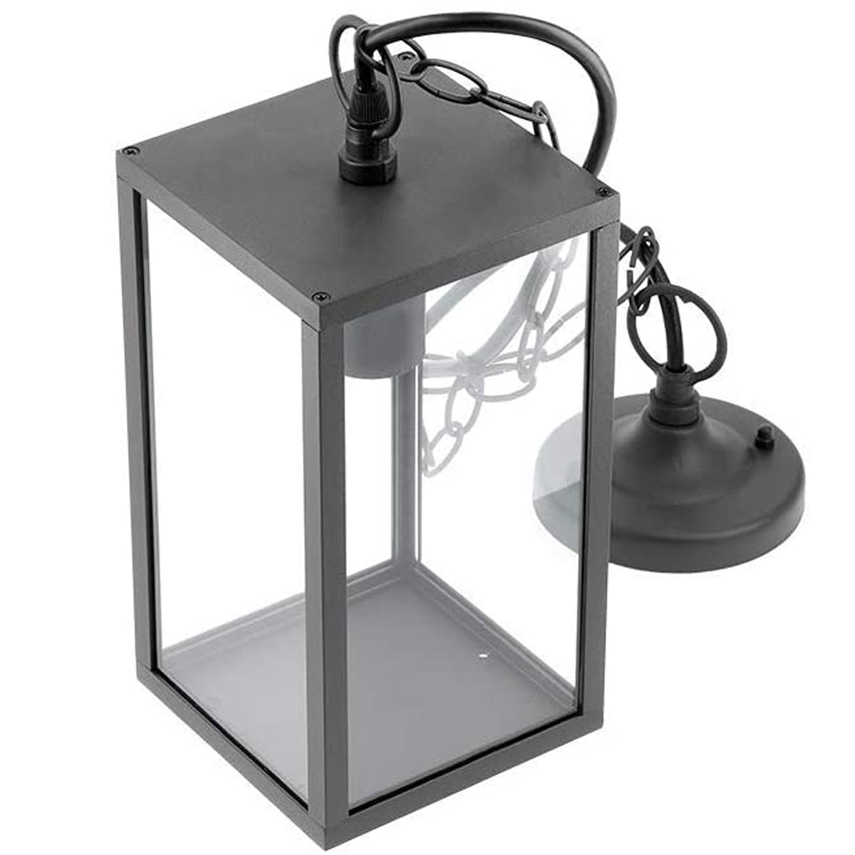 SIENNA - CGC Black Hanging Outdoor Porch Lantern Ceiling Light