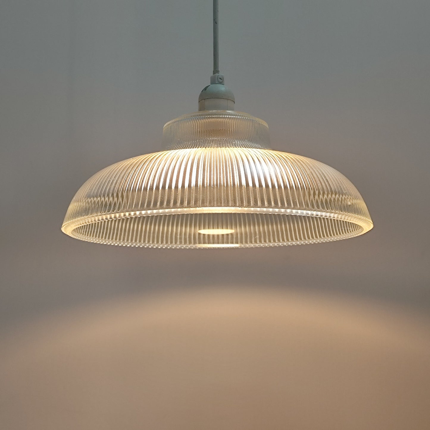 JACINTA - CGC Clear Glass Ribbed Lampshade