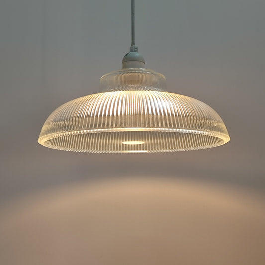 JACINTA - CGC Clear Glass Ribbed Lampshade